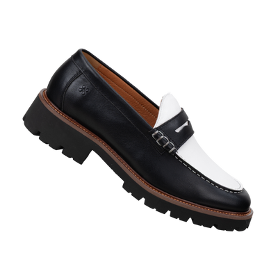 Women's loafers Stilo in black/white