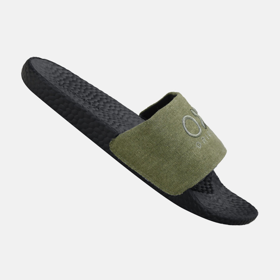 Women's slippers Excel in green/black