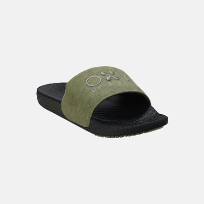 Women's slippers Excel in green/black