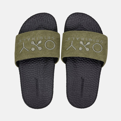 Women's slippers Excel in green/black