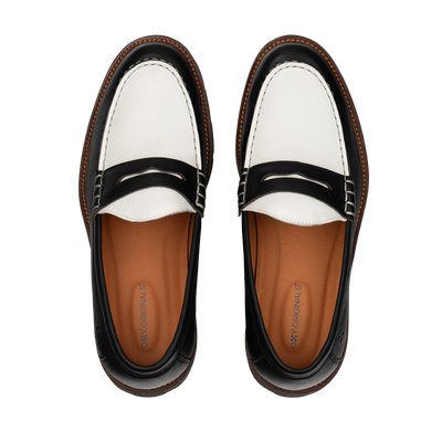 Women's loafers Stilo in black/white