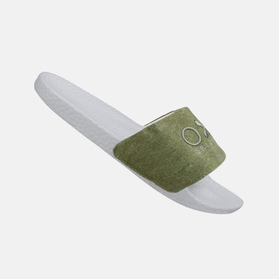 Women's slippers Excel in green/white