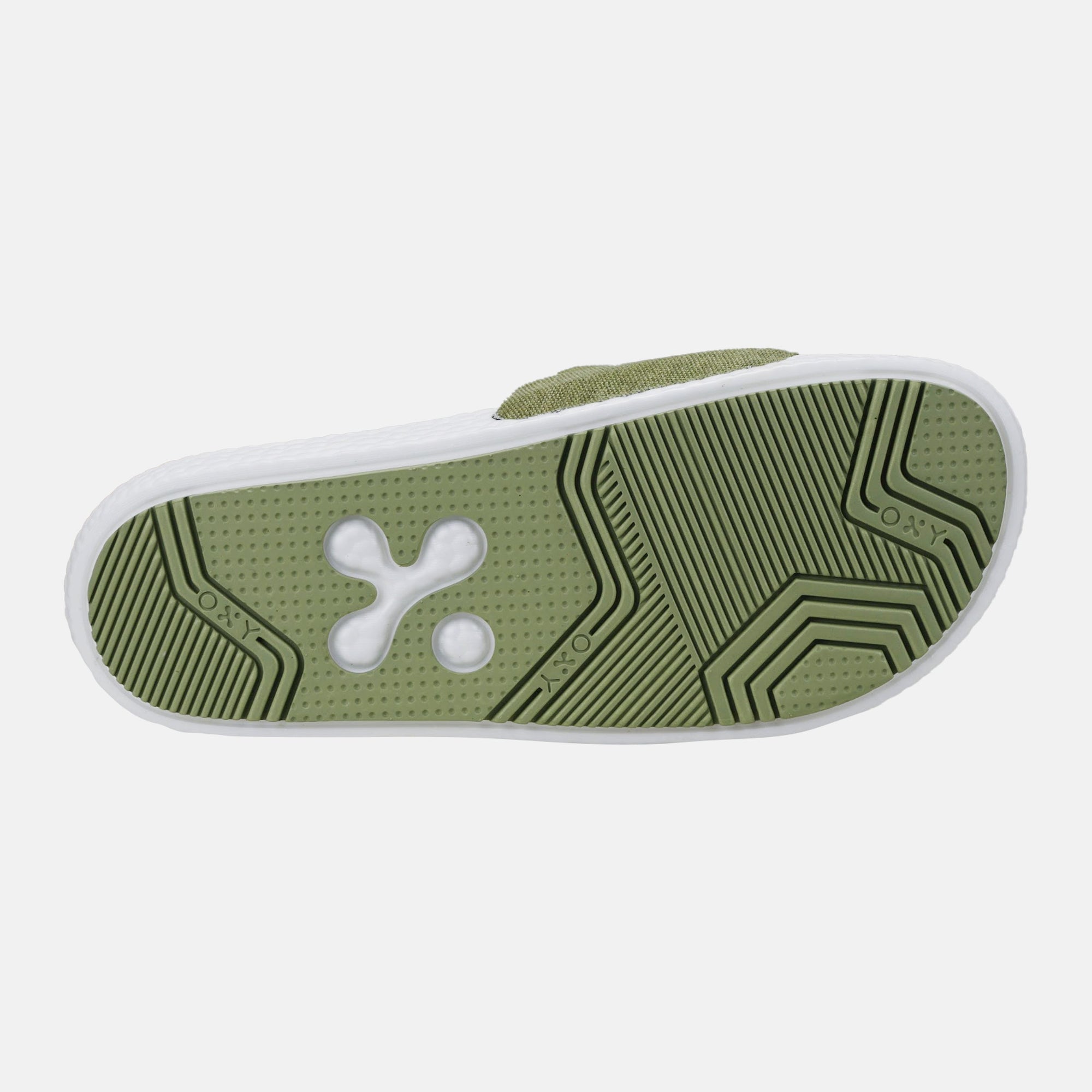 Women's slippers Excel in green/white