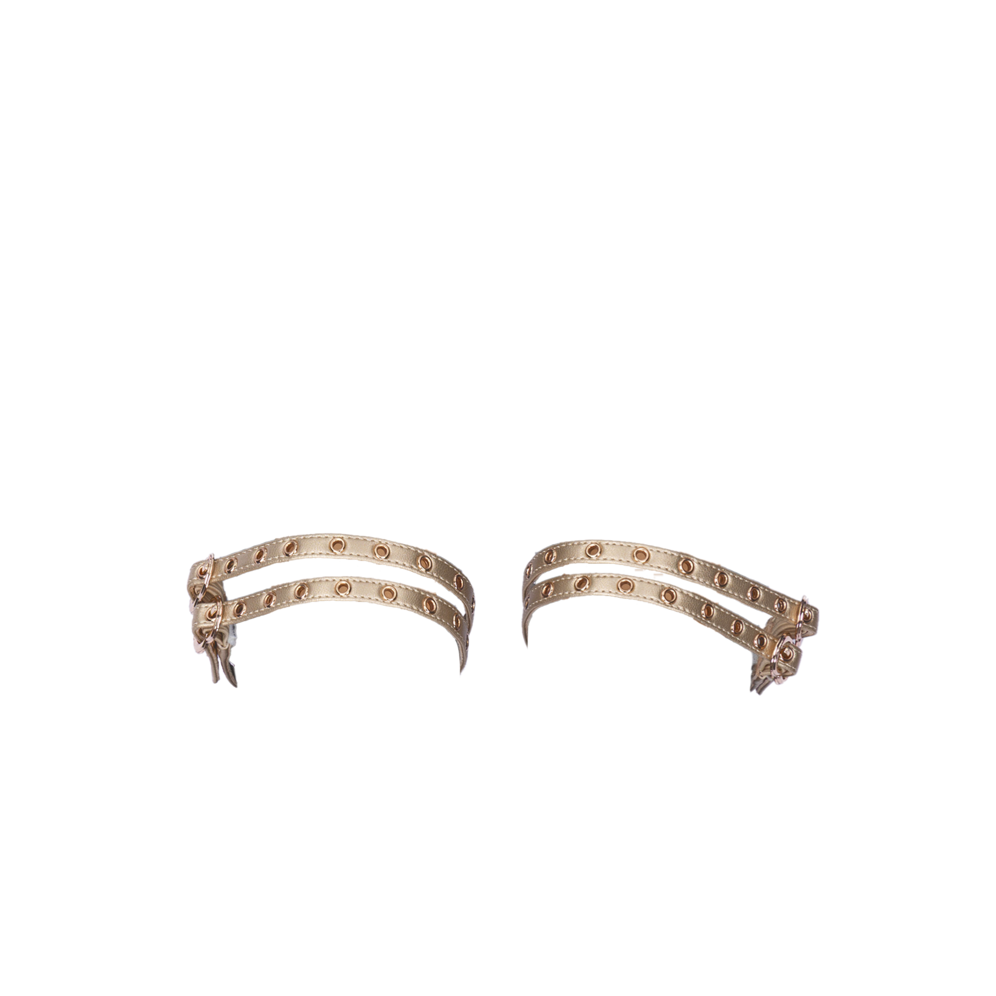 Women's ballet flats Eos Gold Grommet Thin Double Strap in Gold
