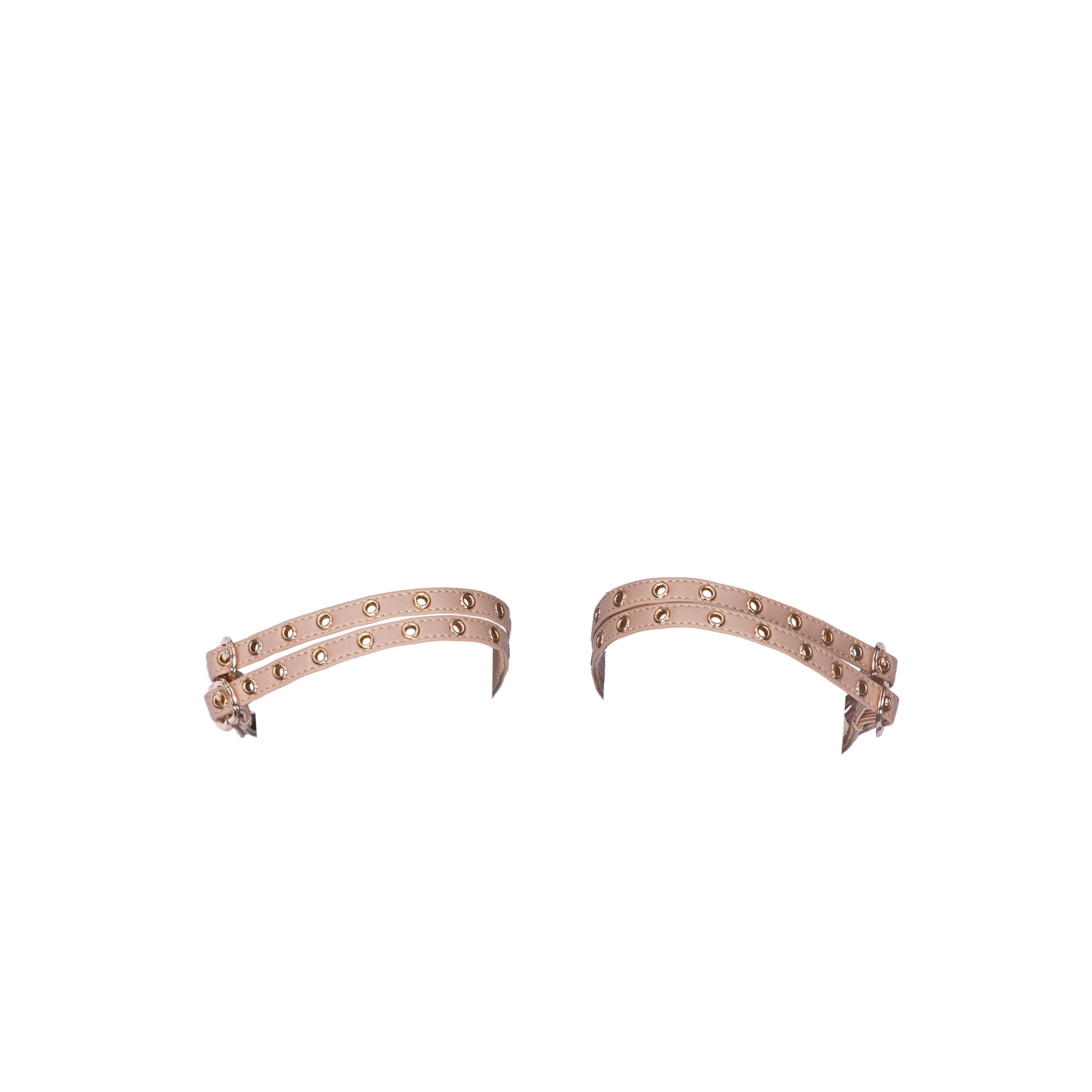 Women's ballet flats Eos Gold Grommet Thin Double Strap in Blush