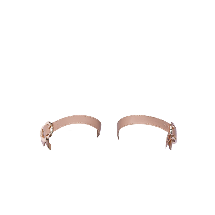 Women's ballet flats Eos Thick Strap with Gold Buckles in Blush