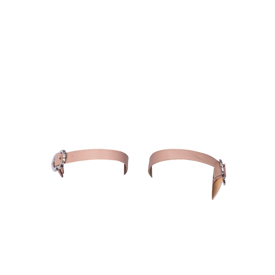 Women's ballet flats Eos Thick Strap with Silver Buckles in Blush